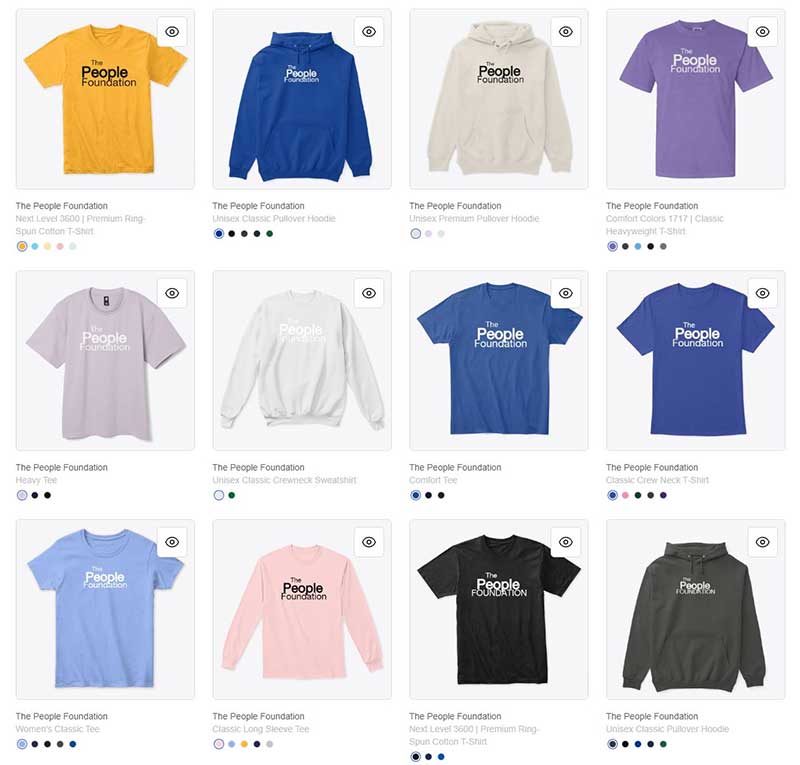 Buy a shirt to support The People Foundation